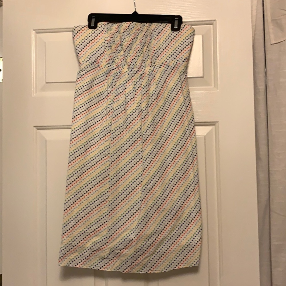 Multicolor strapless dress